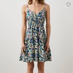Rails Carmen Wildflower Dress Size Medium Mini Smocked Bodice Adjustable Straps
